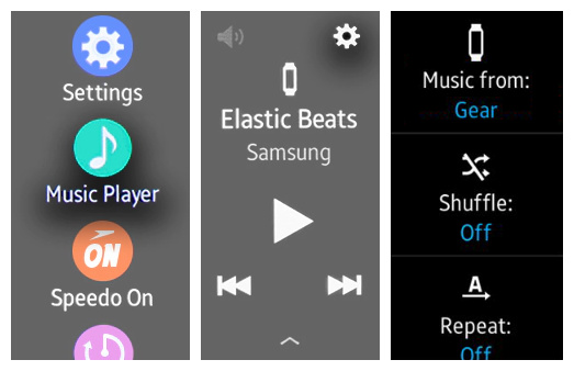 play music on samsung gear fit2 pro