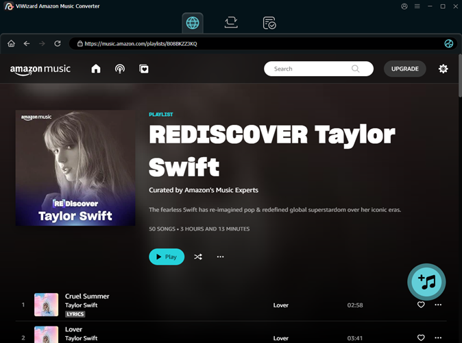 add amazon music playlist to conversion list