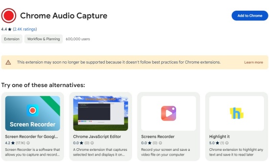 add chrome audio capture to chrome