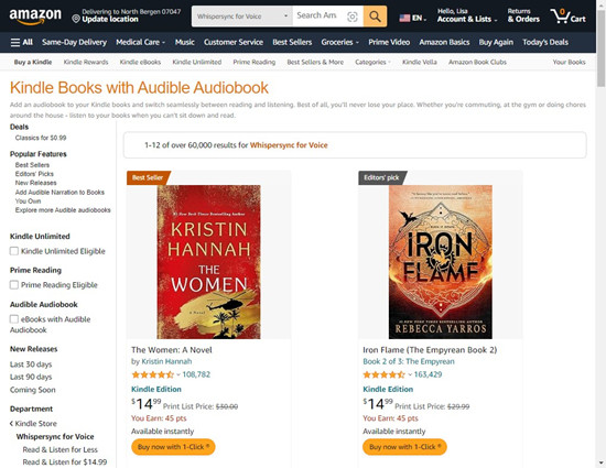 amazon kindle books with audible audiobook