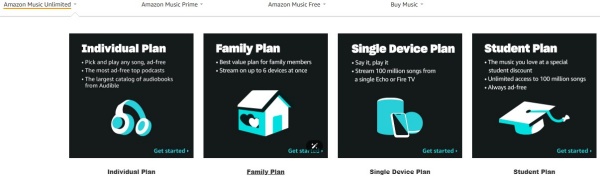 amazon music unlimited family plan in amazon store