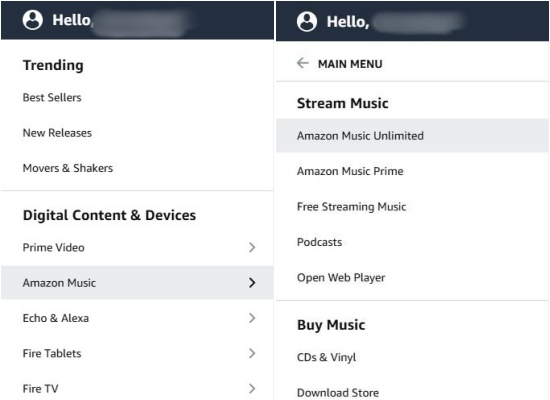 amazon music unlimited in amazon store