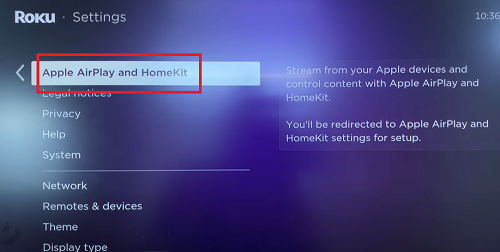 apple airplay and homekit on roku