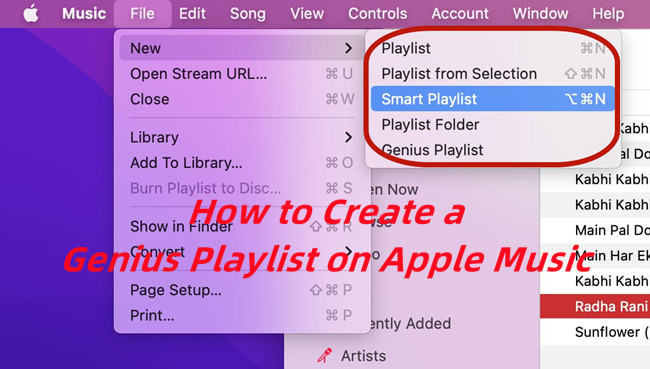 apple music create genius playlist