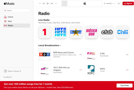 apple music web radio