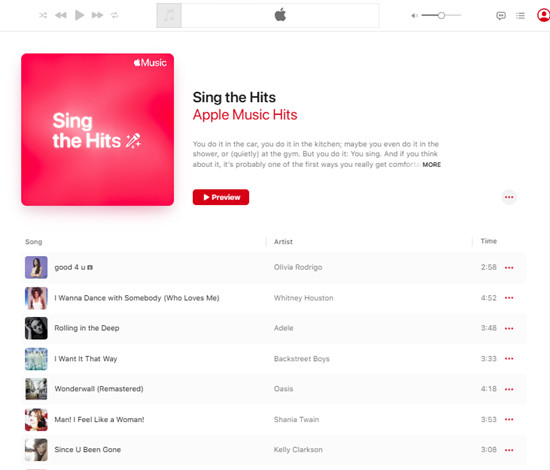 apple music web sing the hits