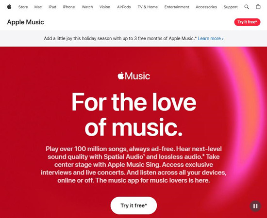 apple official apple music free