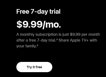 apple tv plus subscription