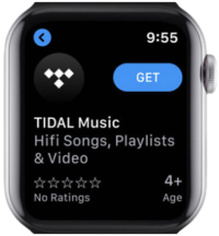 apple watch download tidal app from app store