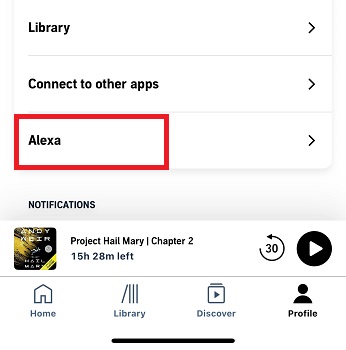 audible alexa settings