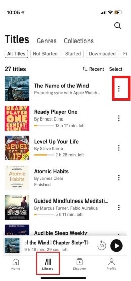 audible library