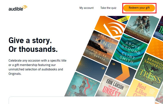 audible web gift center