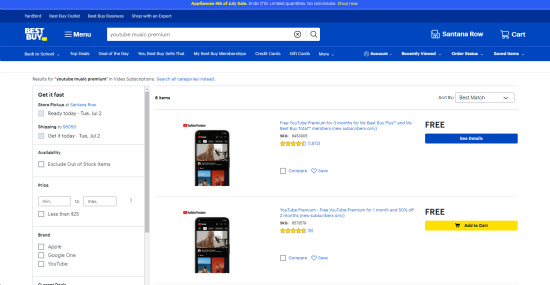 best buy youtube music premium