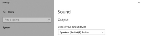 choose your output device windows