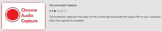 chrome audio capture extension