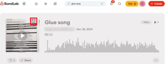 chrome extension bandlab songs download button