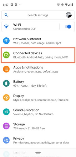 configure car bluetooth on android