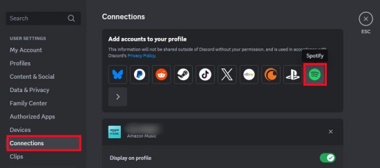 connect spotify to discord website