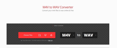 convert m4v to wav on convertio