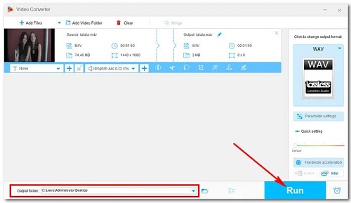 convert m4v to wav on wonderfox