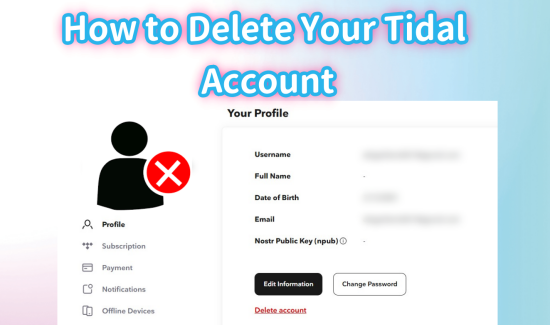 delete tidal account