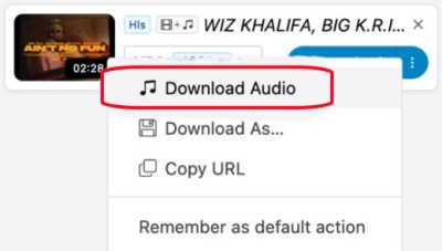 download audio with video downloadhelper extension