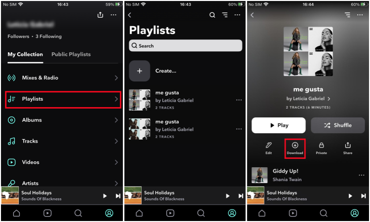 download tidal playlists in mobile