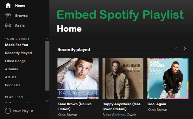 Creating an Embed  Spotify for Developers