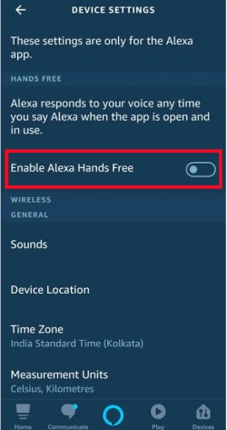 enable alexa hands free