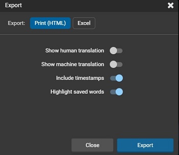 export subtitles in language reactor