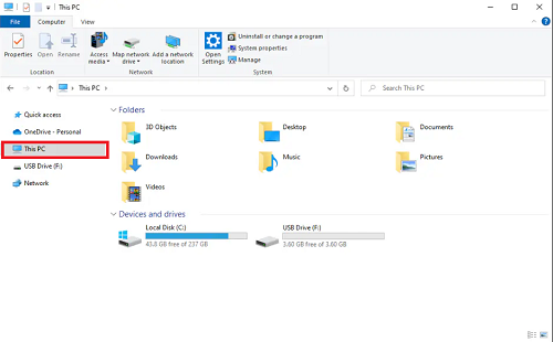 files on windows