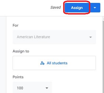 google classroom assign icon