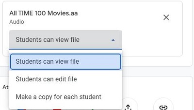 google classroom sharing settings