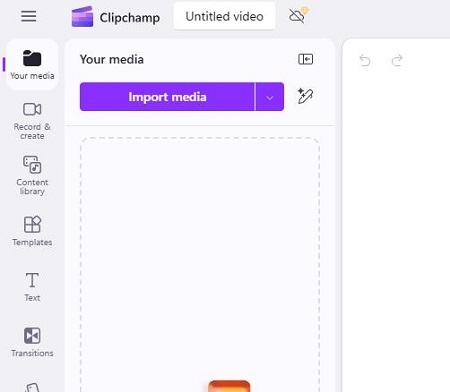 import media to clipchamp