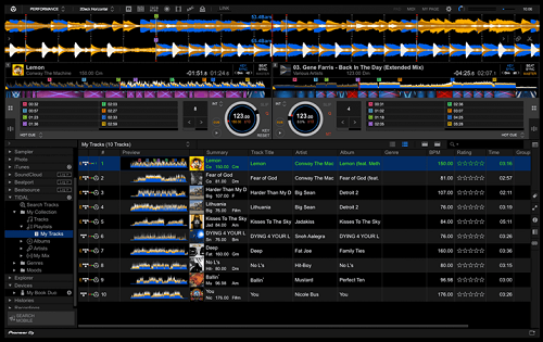 import music on rekordbox software