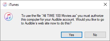 itunes aa authroize computer for audible account