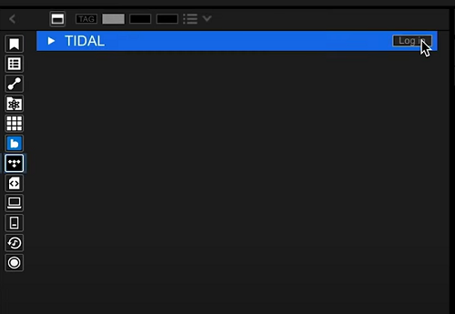 log in tidal on rekordbox