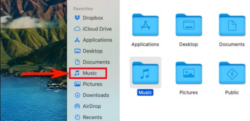 mac finder music folder