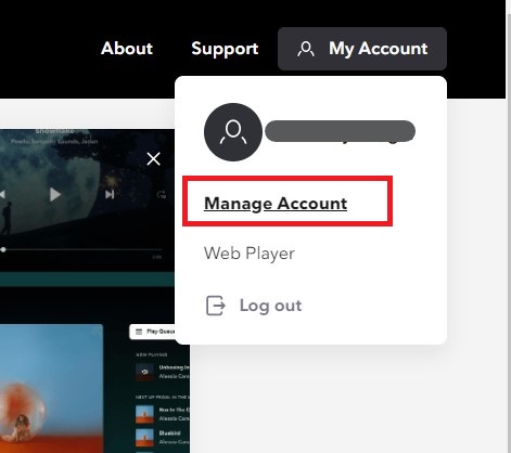 manage account on tidal