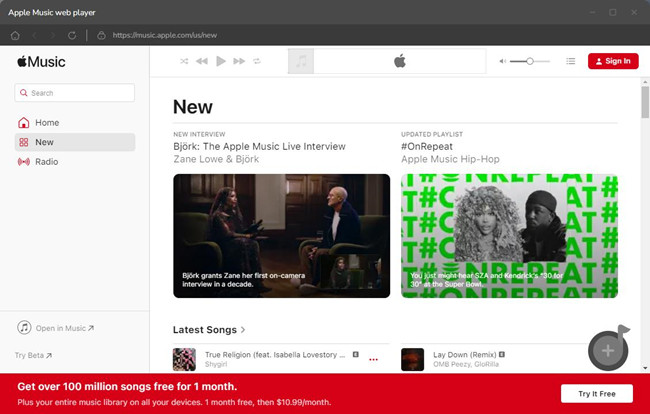 noteburner apple music converter web player