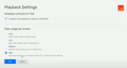 playback settings on netflix