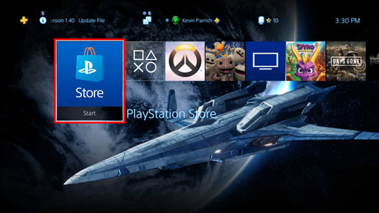 playstation 4 store start