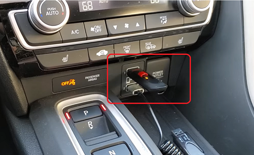 plug the usb drive in a car