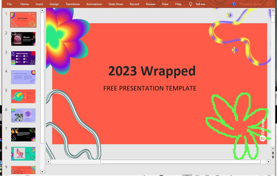 powerpoint spotify wrapped template