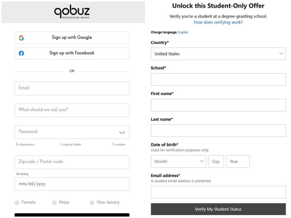 qobuz student plan verify