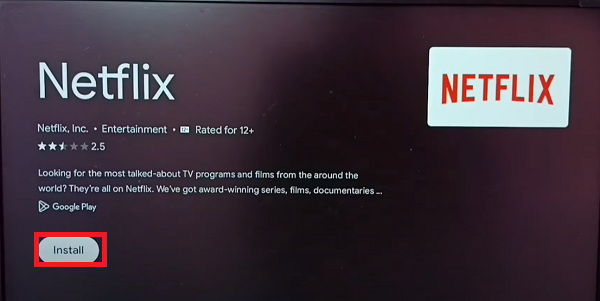 reinstall netflix on google tv