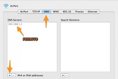 remove and add dns servers