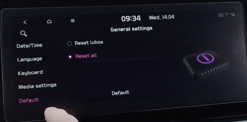 reset android auto infotainment system