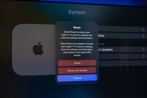 restart the apple tv