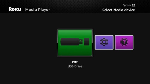 roku media player usb option